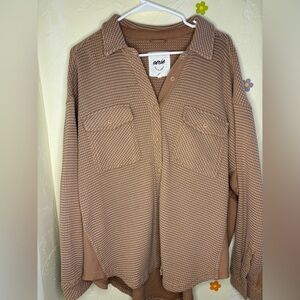 37. Aerie Shacket Waffle Style